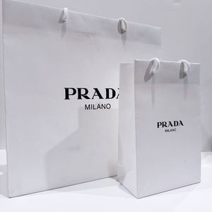 Prada Paper Shopping Bags, set of 2